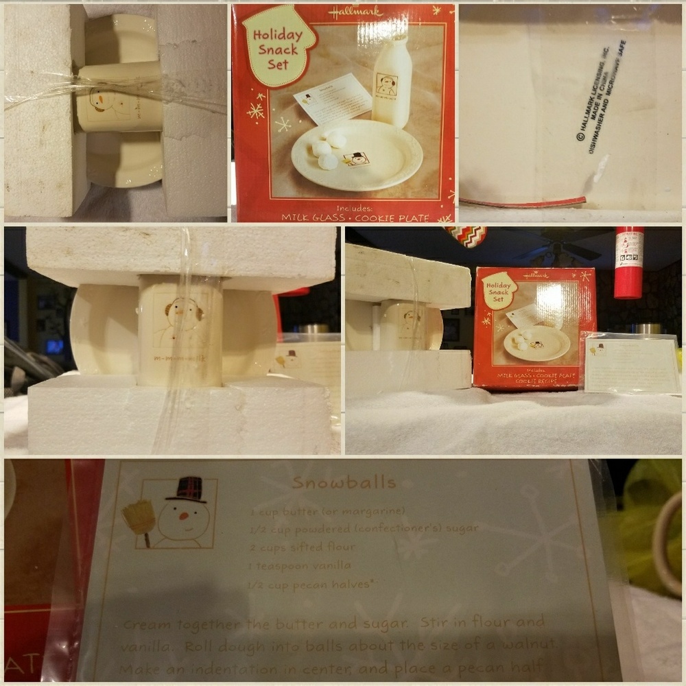 Milk and cookie plate set